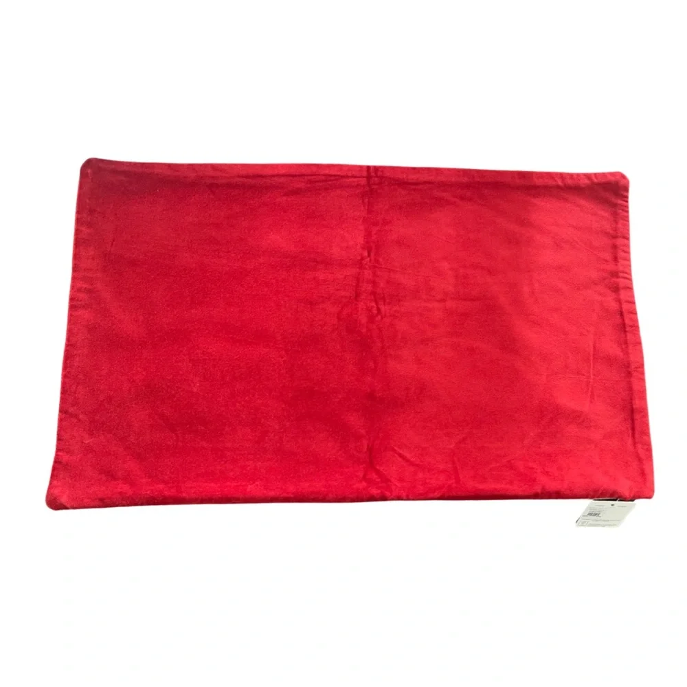 NWT Pottery Barn Red and Cream Holiday Pillow Cover